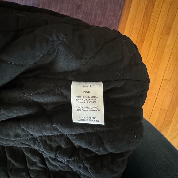 IRO Han biker jacket. Color is Bordeaux. Size 40/8 US. - Picture 4 of 5